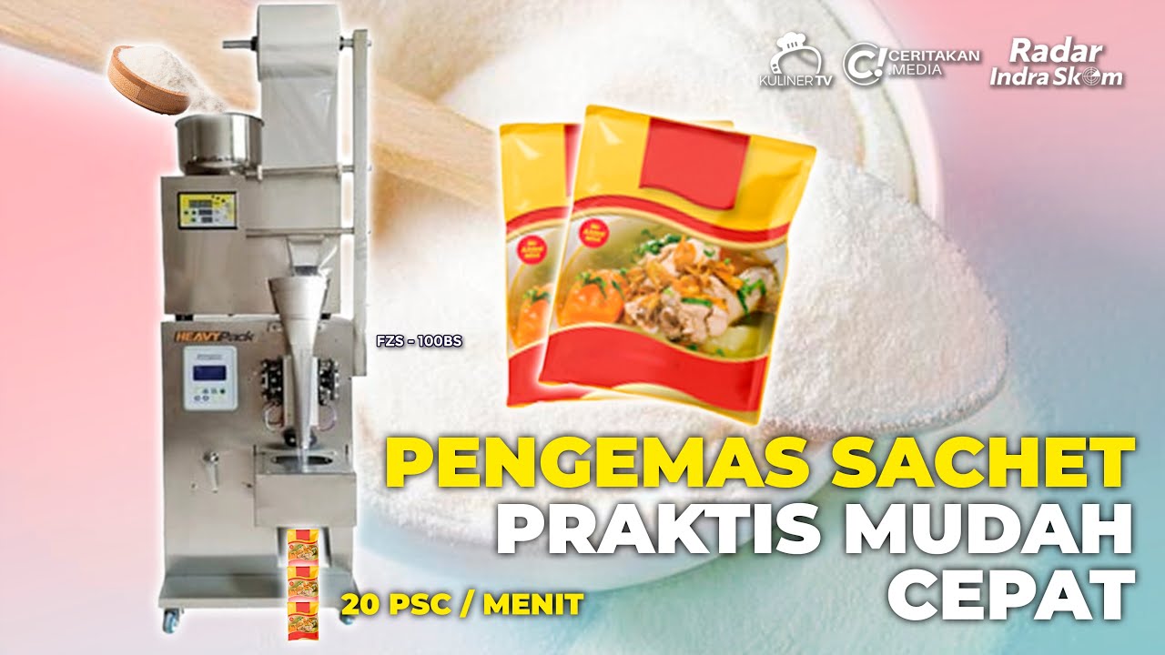 MESIN PENGEMAS SACHET UNTUK USAHA KOPI GULA LADA KEMIRI DLL ( BUTIRAN & POWDER ) FZS-100BS AUTO KAYA