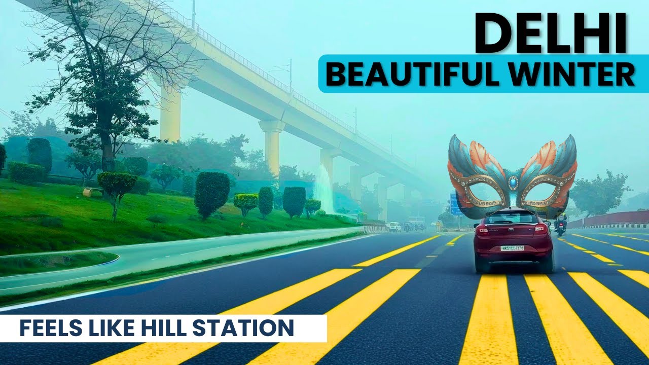 Delhi Feels Like a Hill Station in Winter Fog | Peaceful Morning Drive