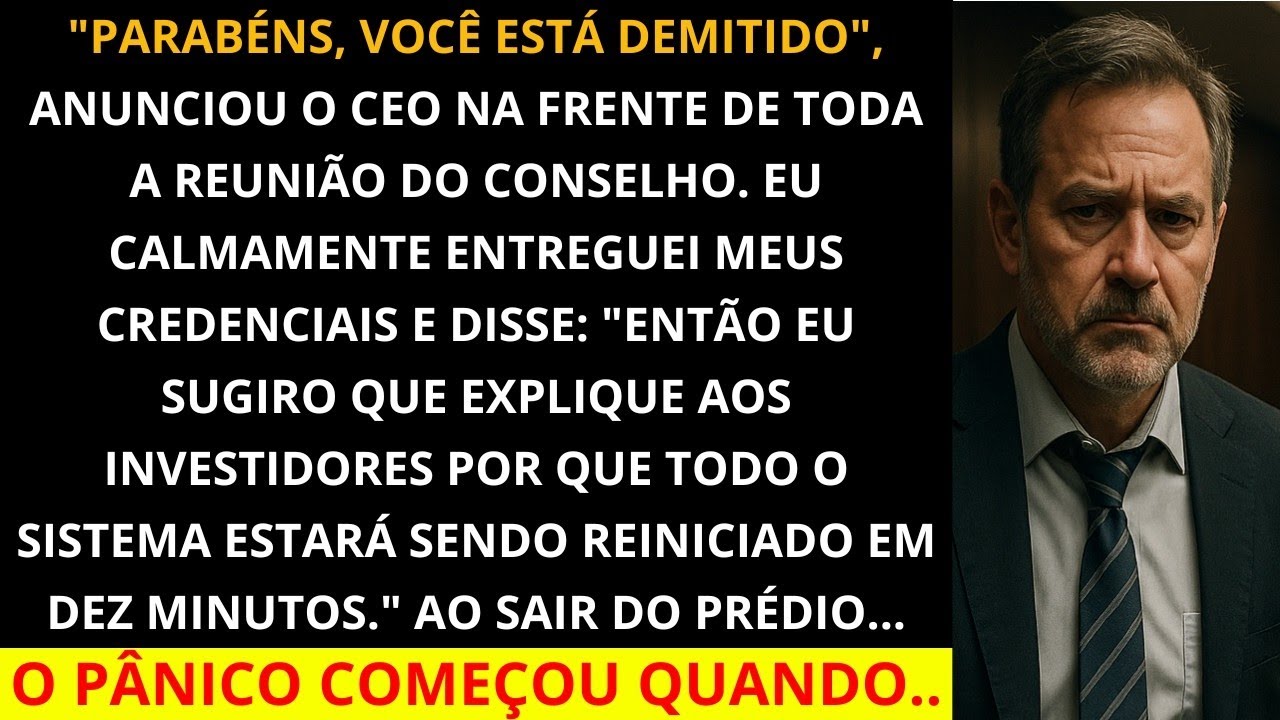 O CEO me demitiu e zombou de mim na frente de todo o conselho, eu o fiz se arrepender em 10 minu