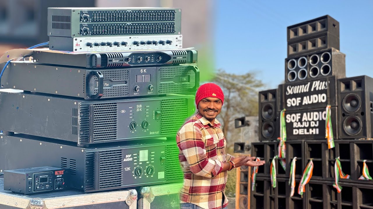 ￼Full dj Setup || Sof Audio || DJ market in Delhi..