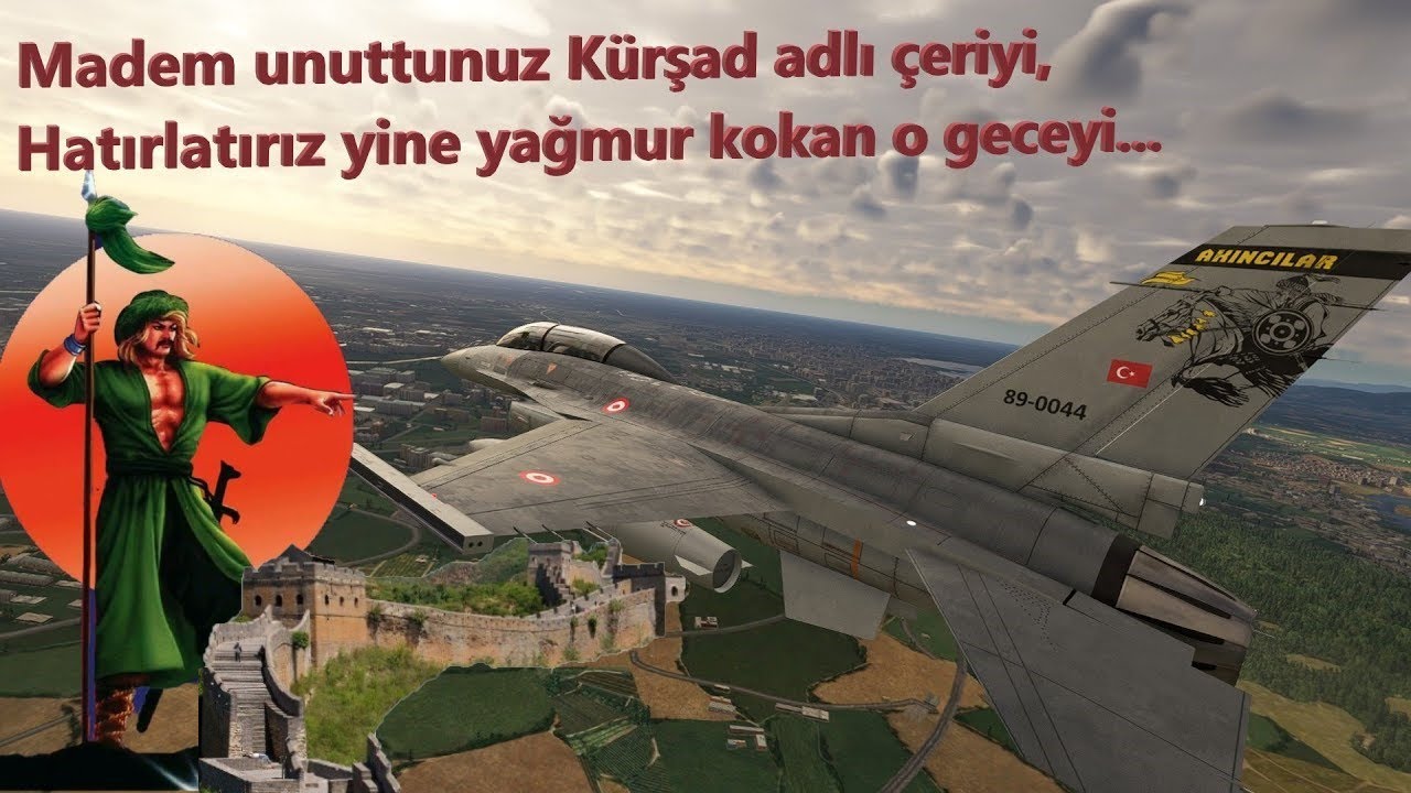 Kürşad ve kırk çerisinin hikayesi, Çin seddi üzerinde uçarken alt yazılı anlatım.