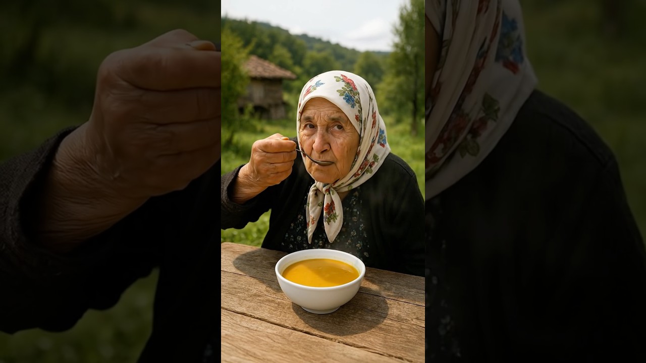 Which soup do you think the old lady is drinking? #soup #soup #food