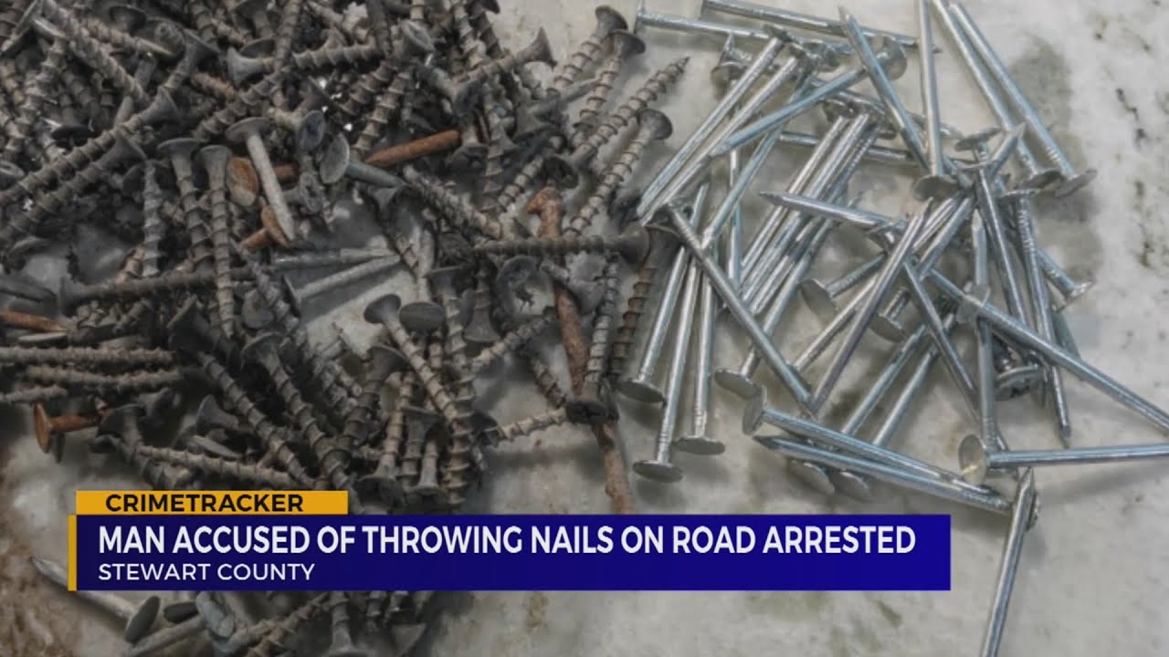Man accused of throwing nails on road arrested
