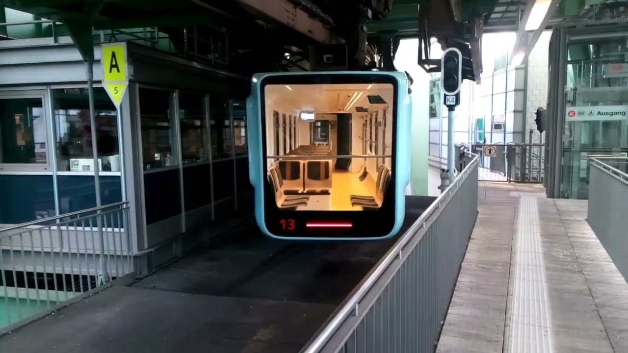 Alltag in der Schwebebahn Endstelle Vohwinkel in Wuppertal, 09.11.2022