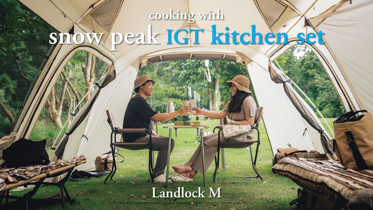 CAMPING | ทำข้าวมันไก่กลางสายฝน | สวนฮั่นนะ เชียงใหม่ | Snow Peak Landlock M