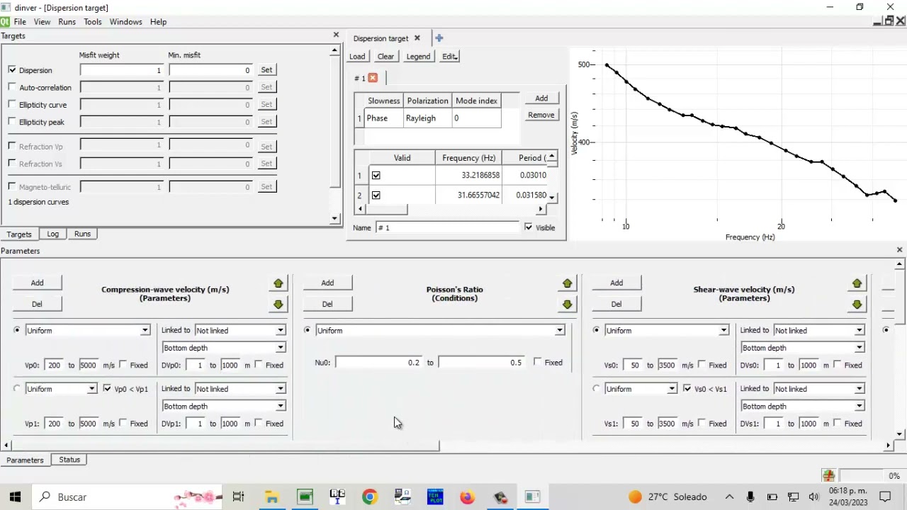 Procesado MASW con Geopsy - Paso a paso