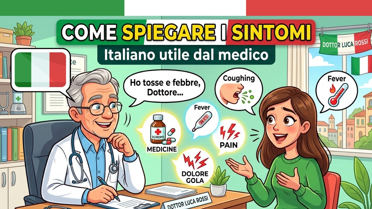 Impara L’Italiano Podcast: Dal Medico: Spiegare di Avere il Raffreddore | Conversazione Italiana