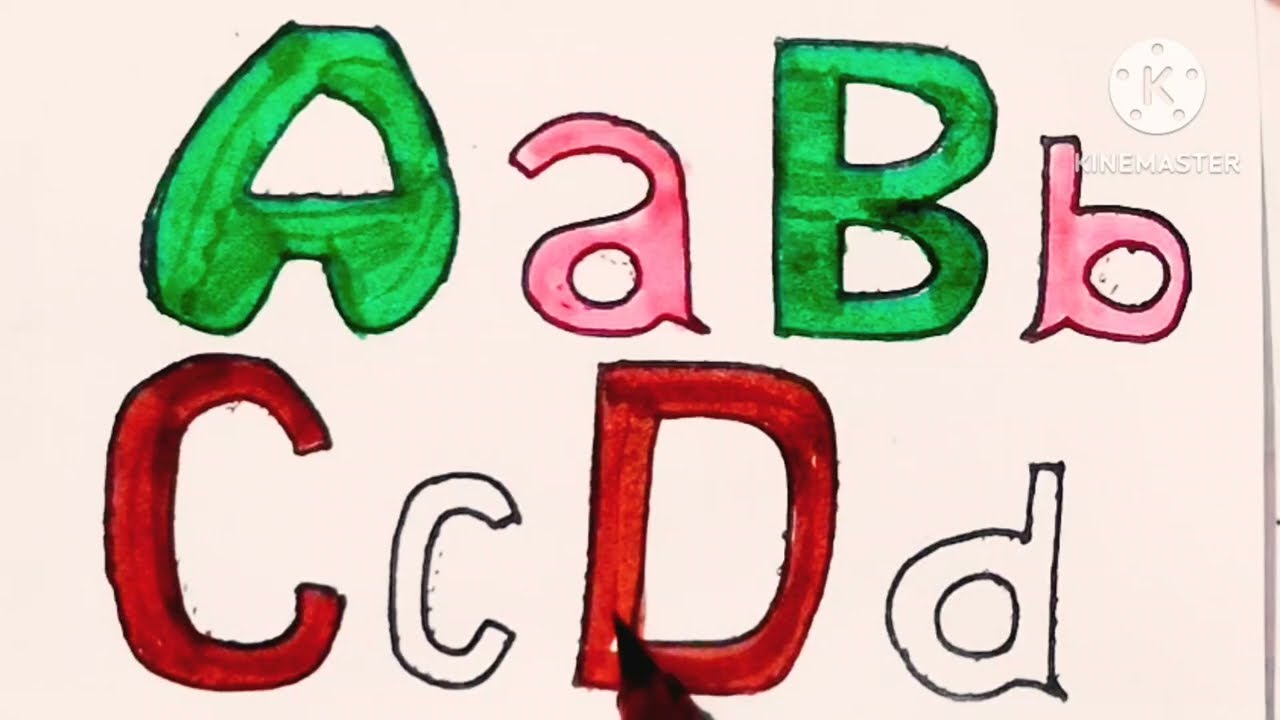 ABCD tracing for kids ll ABC Tracing AND Coloring ABCD Alphabet TRACING AND Coloring ALPHABET 