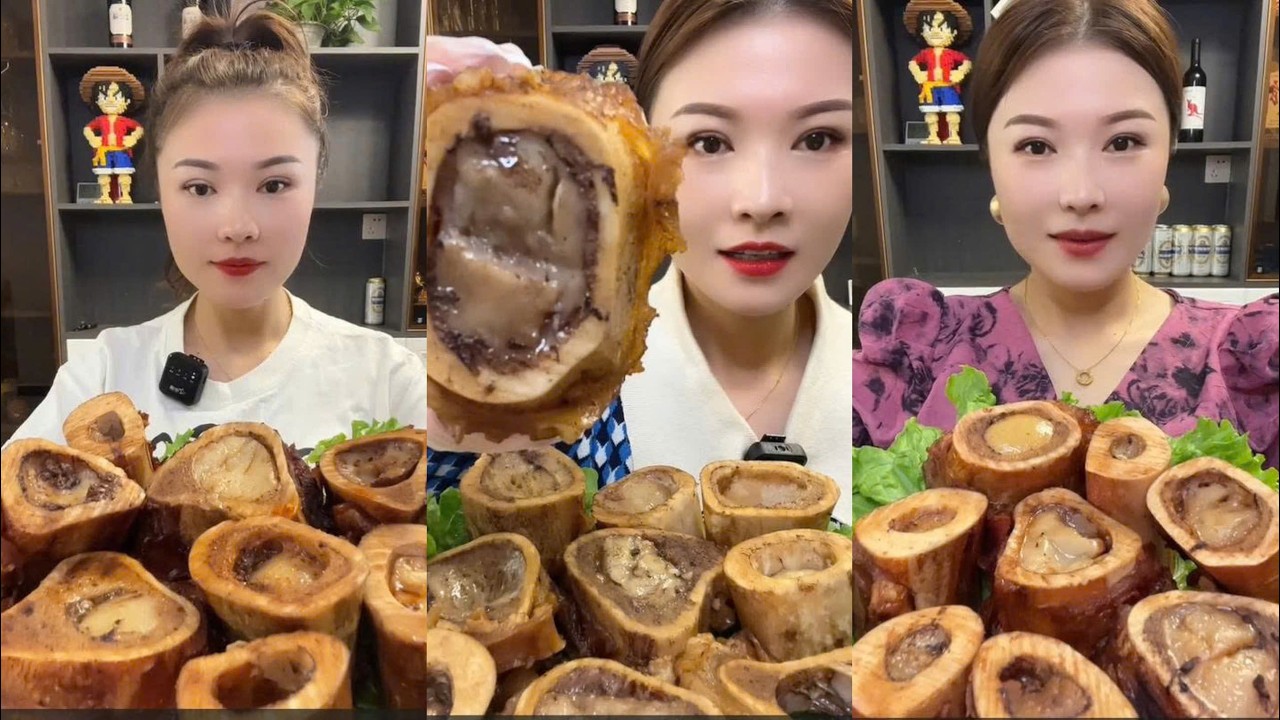 Mukbang bone marrow asmr- 牛骨髓 - 쇠고기 골수 - 牛骨髄 - th&aacute;nh ăn tủy xương #2277 Jin Jin Official