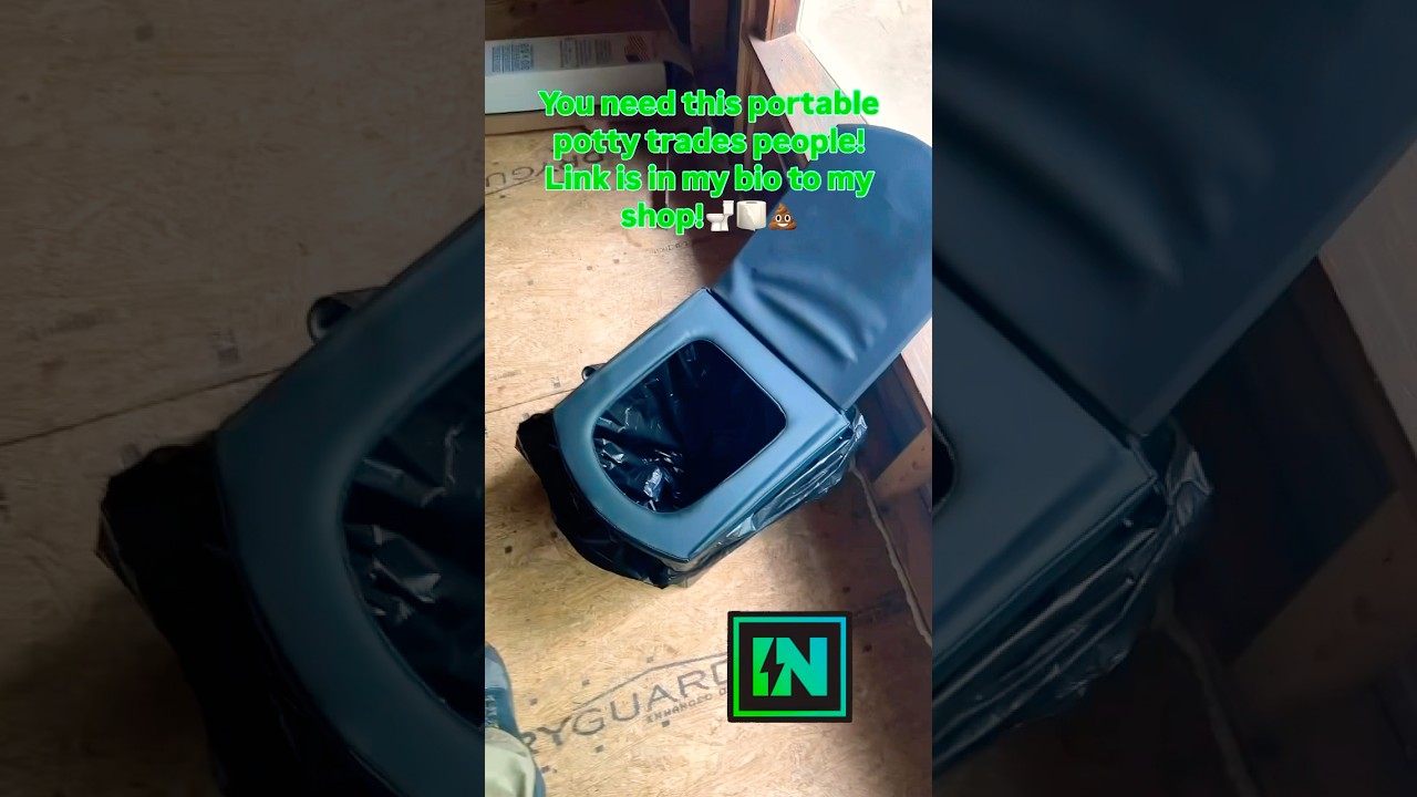 No more dirty site bathrooms! Portable potty every electrician needs 🚽💪 #jobsitehack #tools #potty