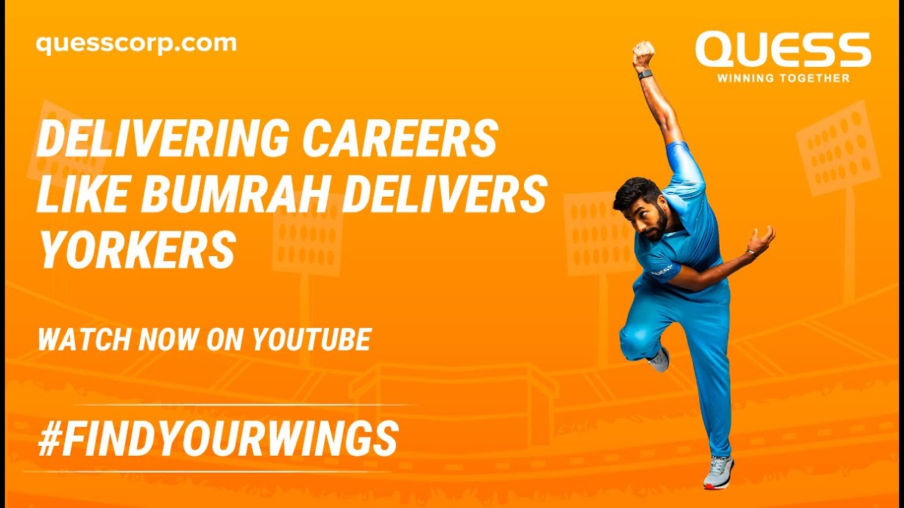 Global leader in staffing solutions | Recruitment | Jasprit Bumrah | Latest Short Brand AD | Quess
