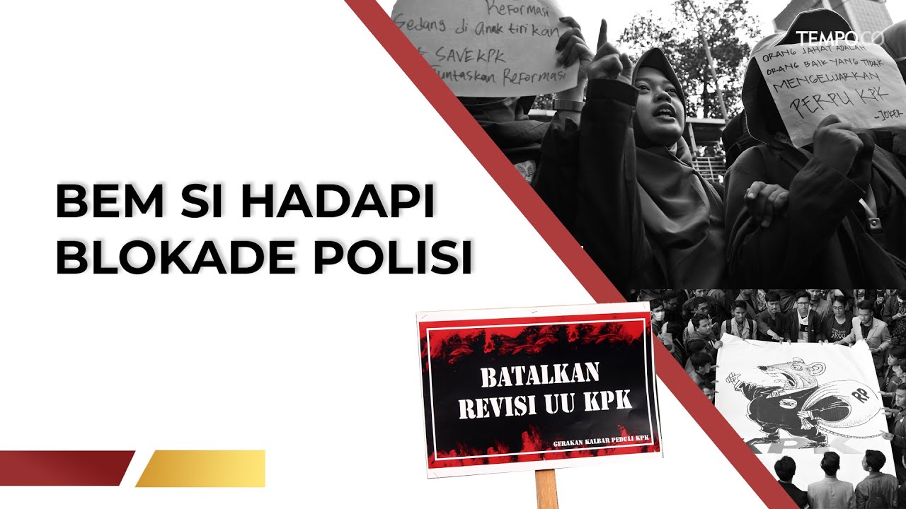 Seruan Perpu KPK, Begini Orasi BEM SI Hadapi Blokade Polisi