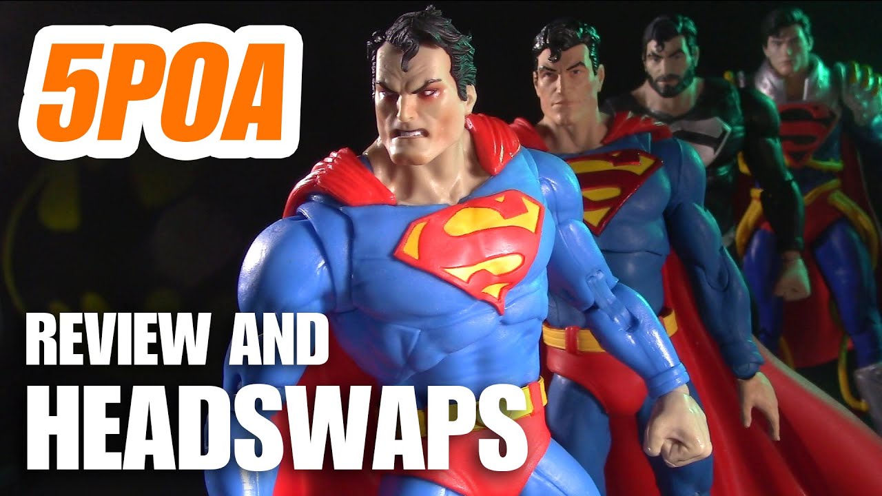 BEST MCFARLANE SUPERMAN? DC Multiverse Gold Label Angry Laser Eyes Hush Figure Review and Head Swaps