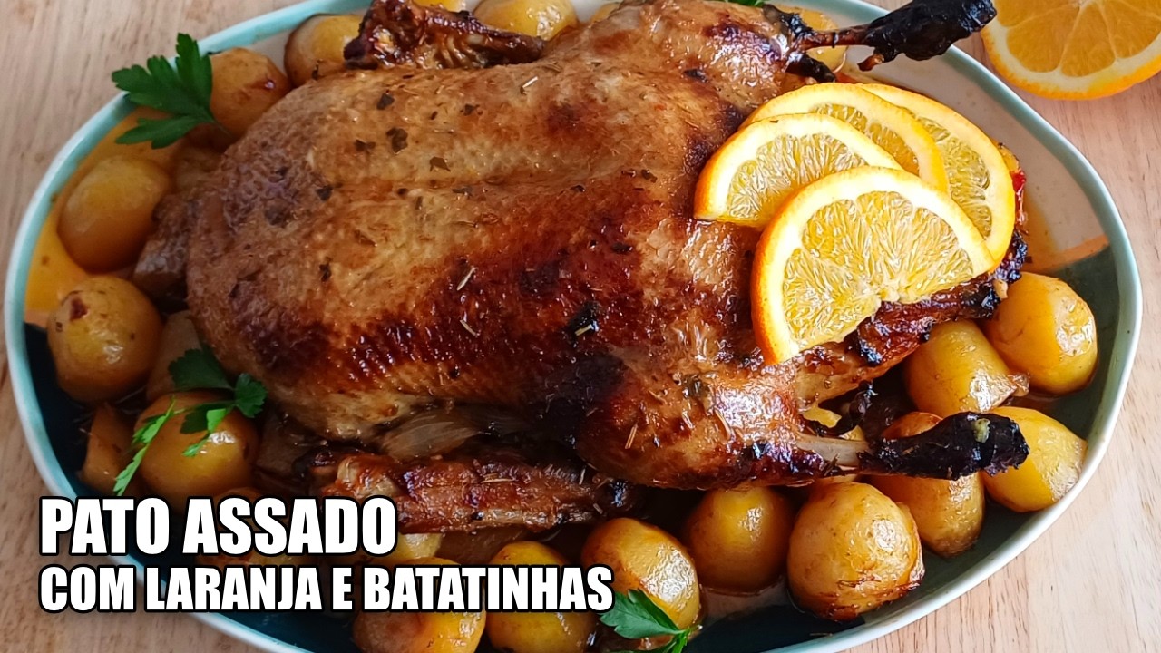 PATO ASSADO Suculento com Laranja e Batatinhas | Receita Portuguesa #pato #receitas #culinaria