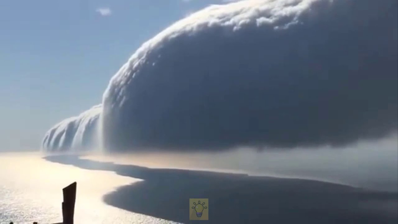 Huge Cloud Passing Over Sea And Covers Sky Magestically