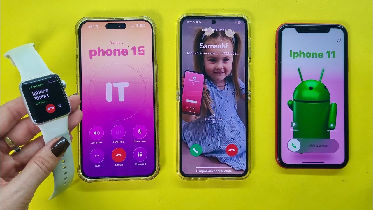 Incoming Call & FaceTime Apple Watch IPhone 11,Samsung Z Flip5, IPhone 15 Pro Max 