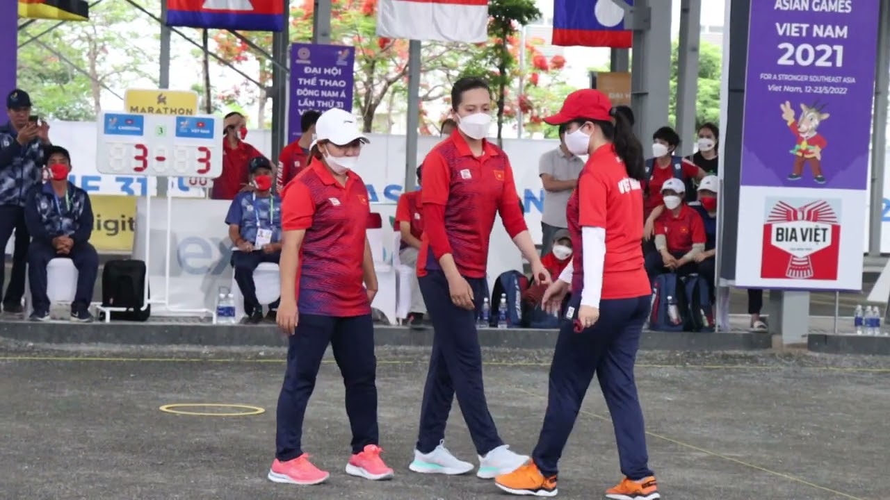 31st SEA Games 2021 Petanque Women's Triple Final (CAM Vs VIE) Part 01