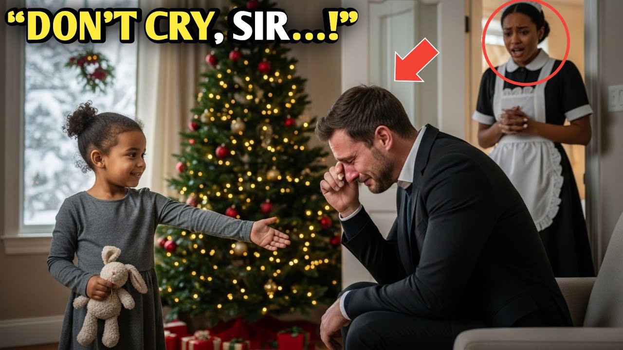 “Don’t Cry, Sir… You Can Borrow My Mom” Maid’s Daughter Leaves Billionaire Speechless on Christmas..