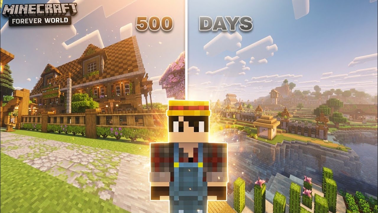 Ce am CONSTRUIT în 500 de ZILE pe MINECRAFT?!