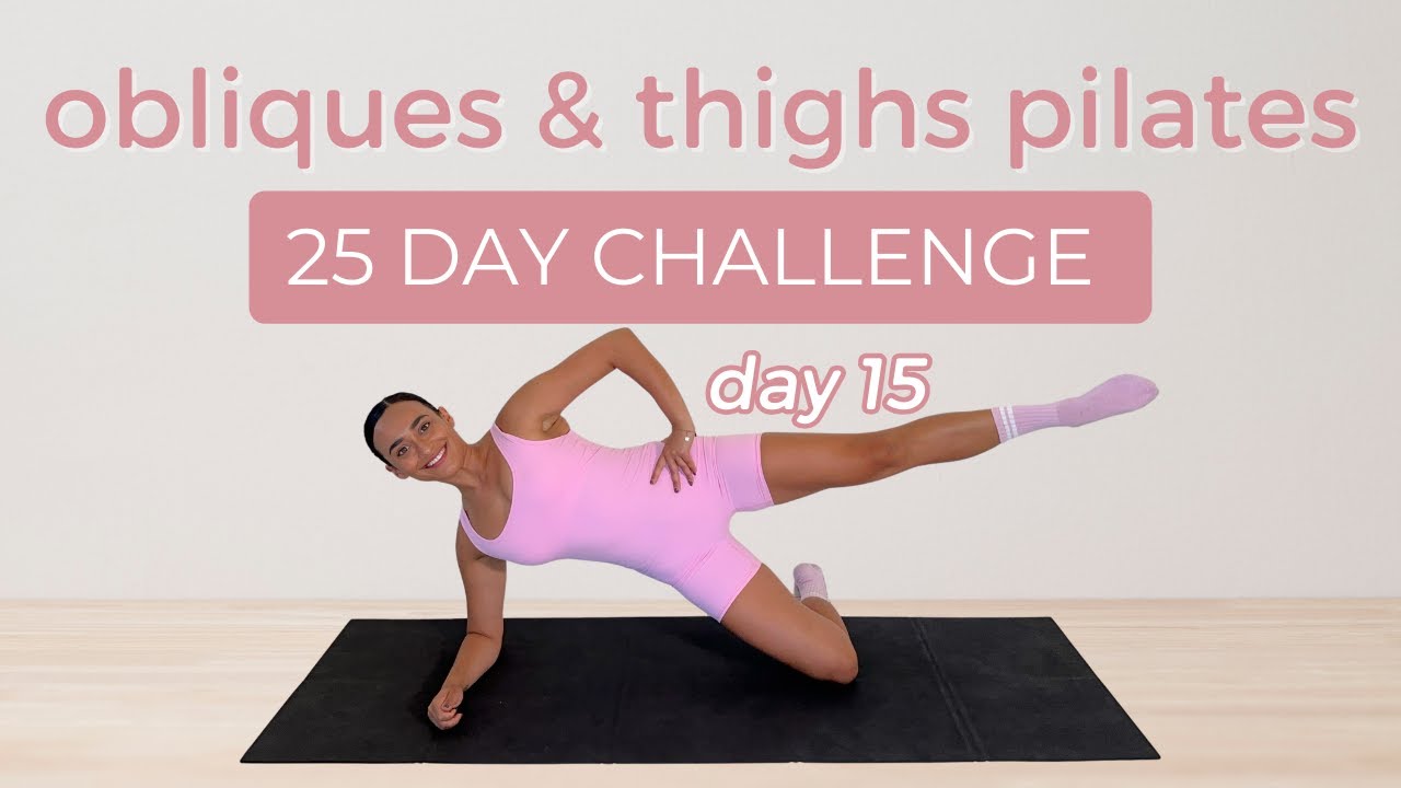 9 MIN Pilates | 25-Day Challenge | DAY 15 (Obliques & Thighs Workout, At-Home Pilates)