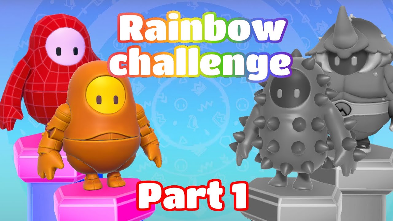 Fall Guys Rainbow challenge! (PART 1)