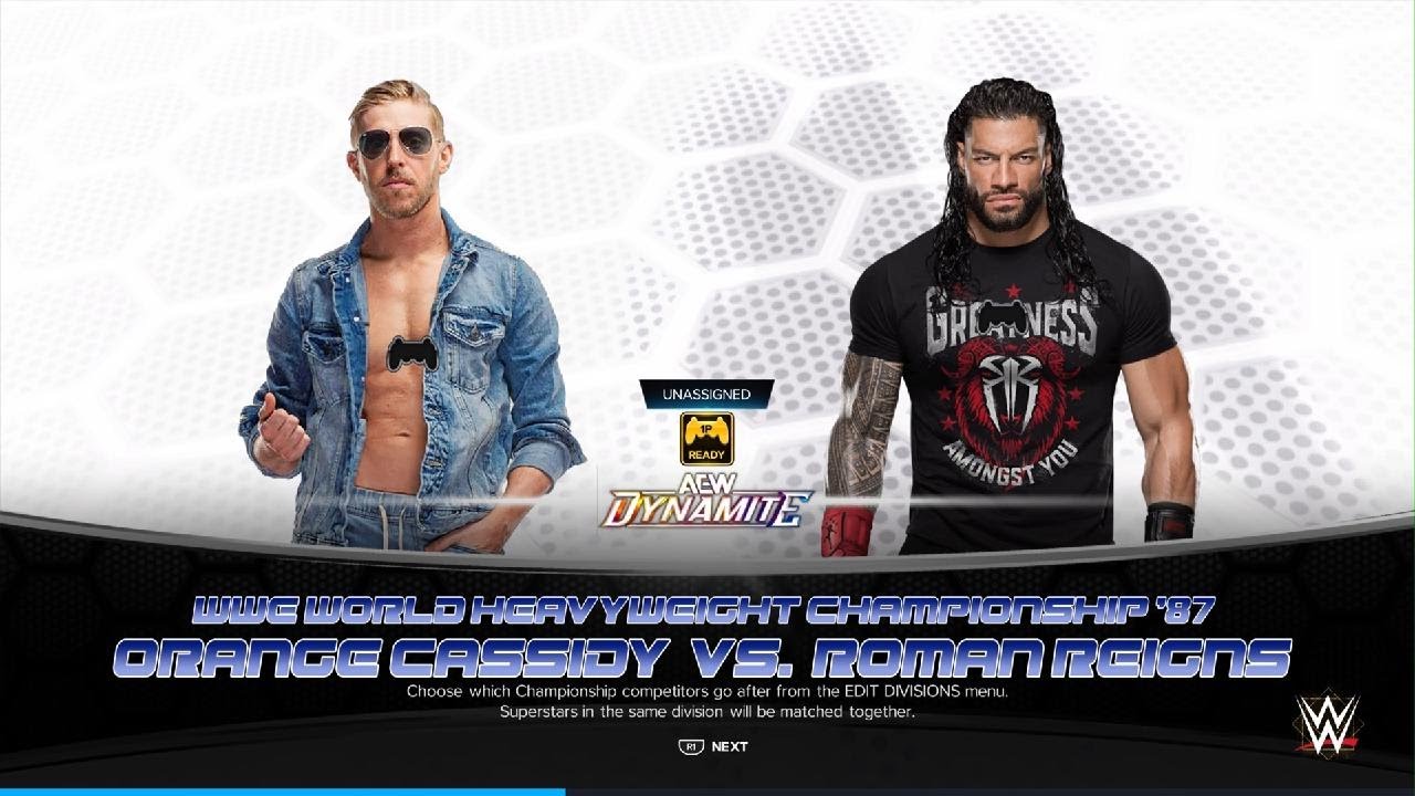 WWE 2K24 Dream Match - Orange Cassidy vs. Roman Reigns (c) - WWE World Heavyweight Title
