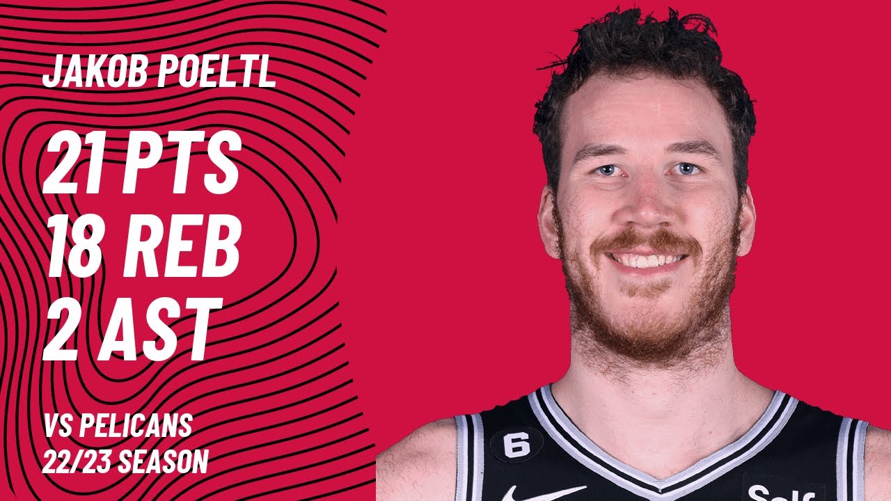 Jakob Poeltl vs New Orleans Pelicans | Feb 23, 2023