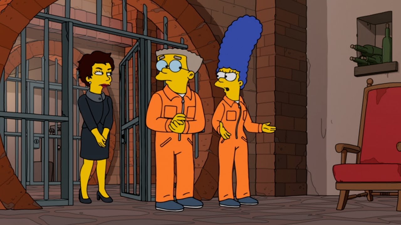 MARGE WS ARRESTED ALONG WITH SMITHERS