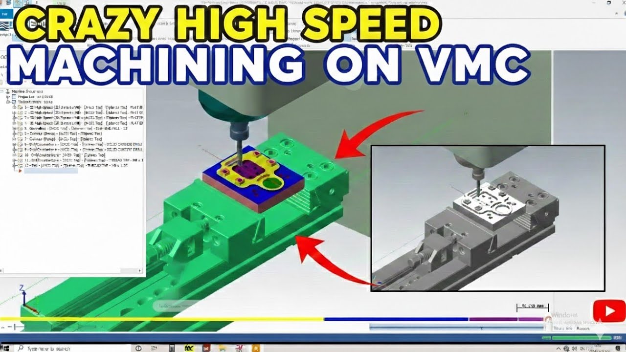 CRAZY High Speed Machining on VMC! ⚡ (Absolute Precision #mastercam #vmc #cnc