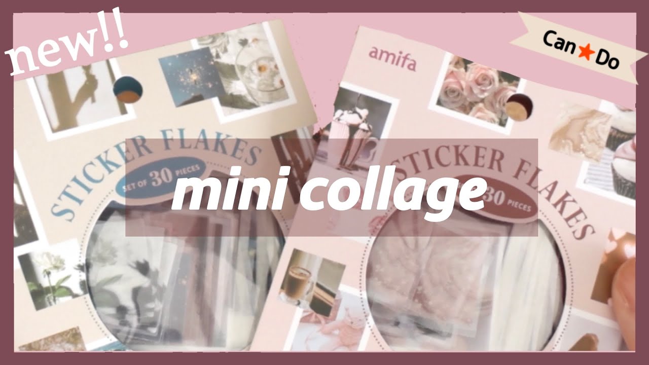 キャンドゥの新作フォトシール‼︎📸ミニコラージュ4パターン✳︎ほぼ100均アイテム！/手帳デコ/購入品紹介/stationery HAUL/Loft/新商品/ゆるく楽しむ手帳