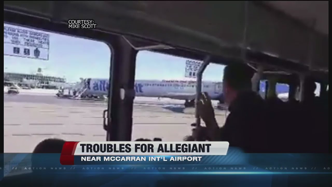 Allegiant plane engine catches fire at McCarran Airport