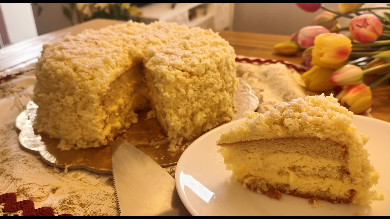 Torta mimosa al limoncello con lemon curd