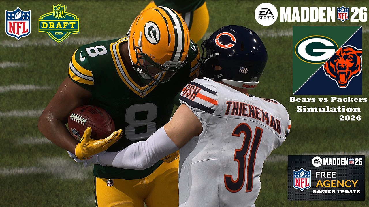 Madden 26: Драфт и свободные агенты &mdash; Чикаго Беарз против Грин Бэй Пэкерс. Обновленный симулятор ...