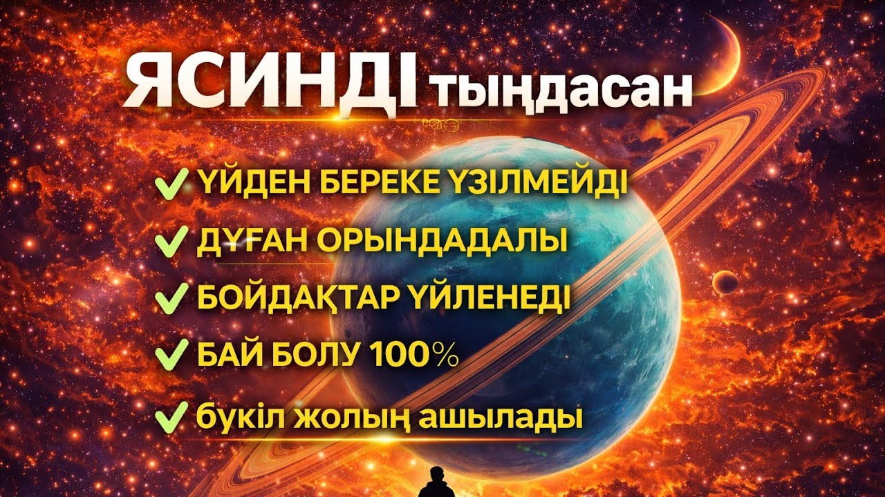 ЯСИН Үйіңізден береке үзілмейді, бай болу 100%, бүкіл дертке шипа Ясин сүресі 21;30☝️♥️