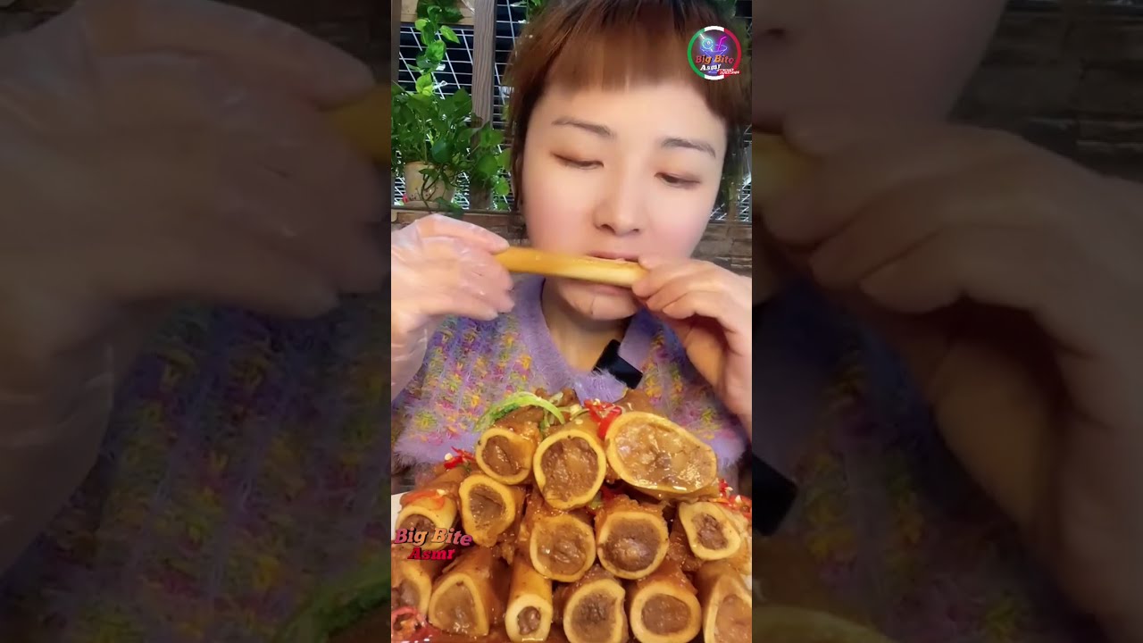 Spicy Bone Marrow ASMR Mukbang #Eating #Challenge #Mukbang #beef #lamb #asmreating
