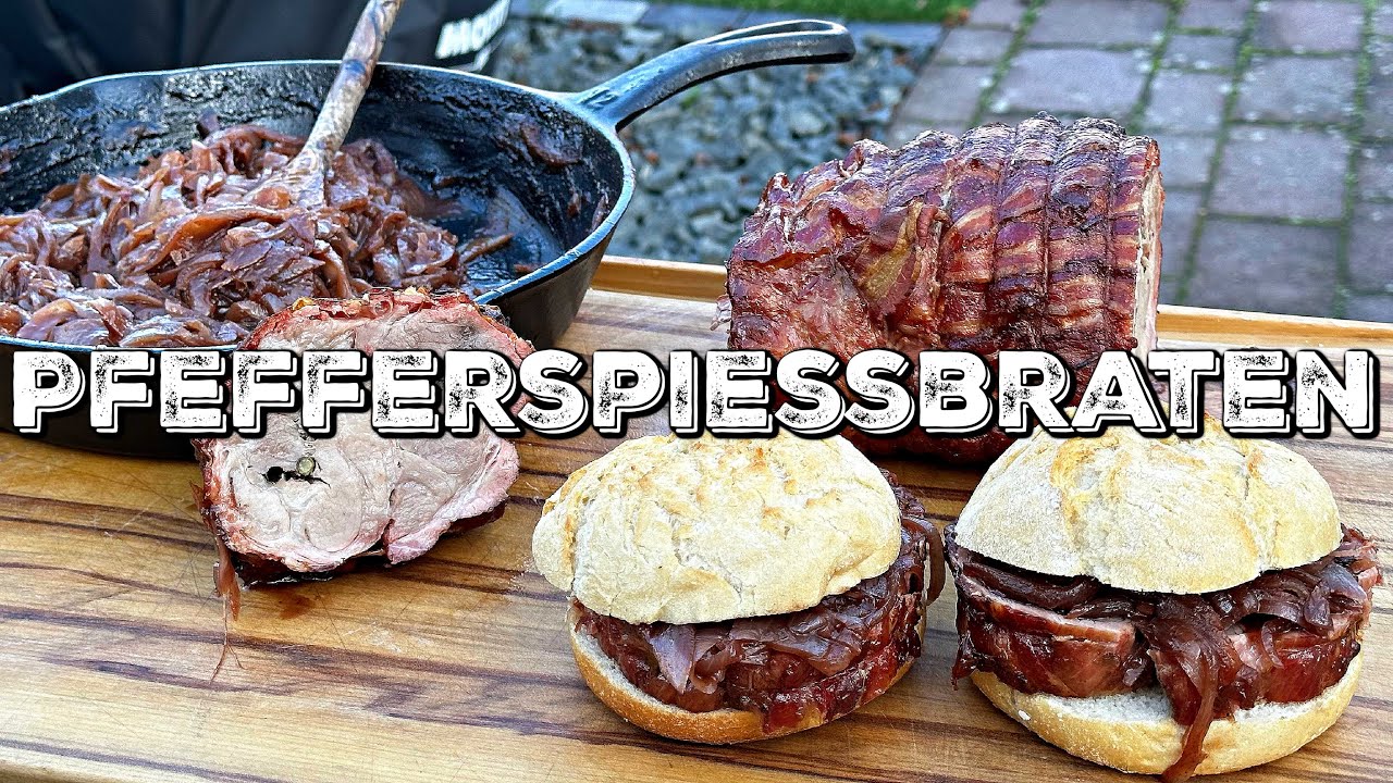 SPIESSBRATENBRÖTCHEN mit Portweinzwiebeln