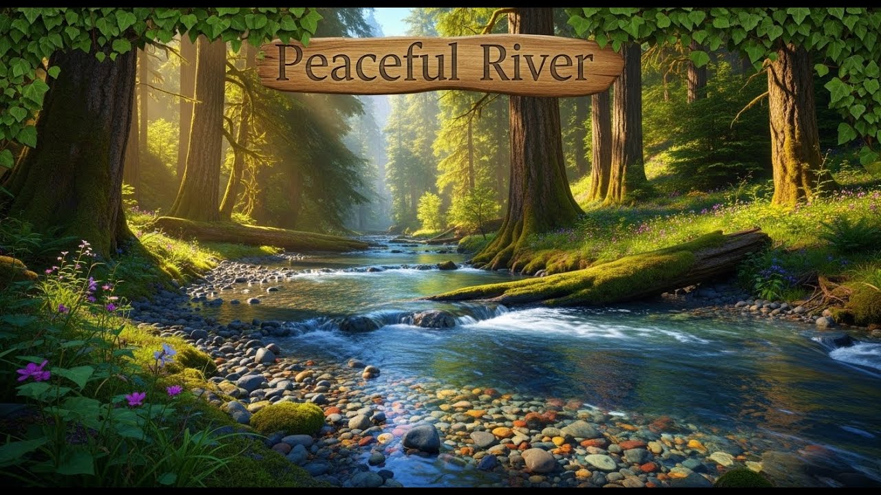Peaceful River Sound Ambience 🌊 Gentle Flowing Water for Deep Sleep and Relaxation #790