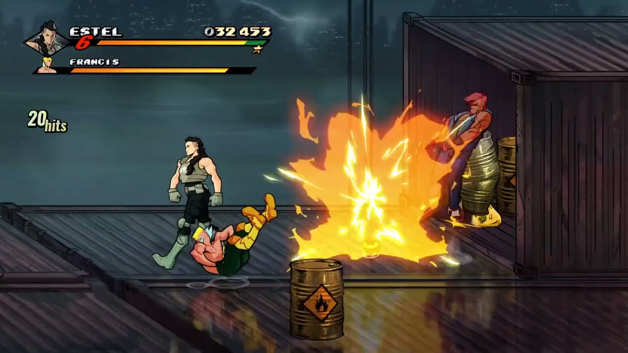 Estel - Streets Of Rage 4 Speedrun - Normal difficulty - Stage 3 (2:28)