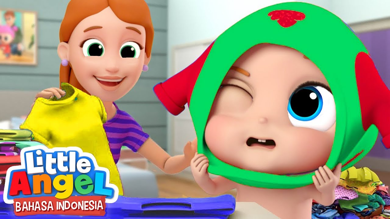 Aku Bisa Pakai Baju Sendiri | Kartun Anak | Little Angel Bahasa Indonesia