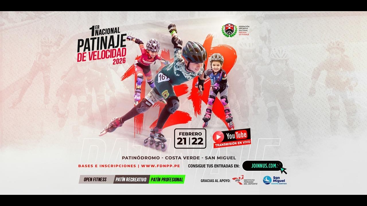1° CAMPEONATO NACIONAL PATINAJE DE VELOCIDAD 2026 - SABADO 21/02/2026