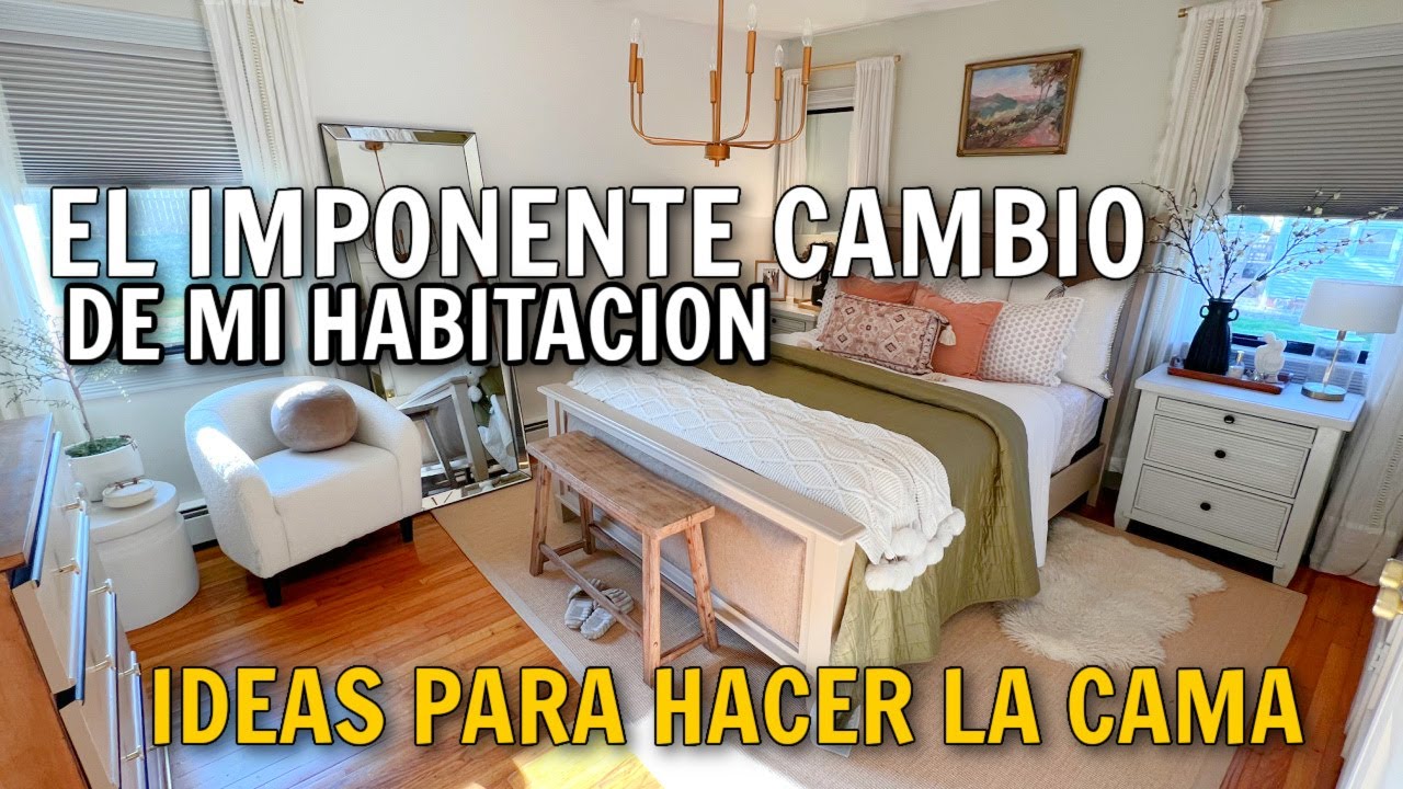 EL IMPONENTE CAMBIO DE MI HABITACIÓN ! PINTANDO LA CAMA, MESAS DE NOCHE,  Ideas PARA TENDER LA CAMA🙌
