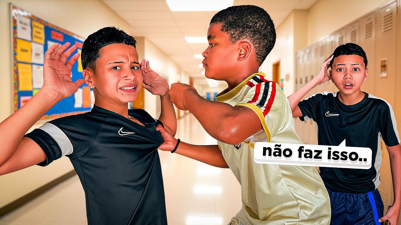 OS GÊMEOS ANTÔNIO E JP BRIGARAM NA ESCOLA COM UM AMIGO FALSO 😱 •Antônio e JP•