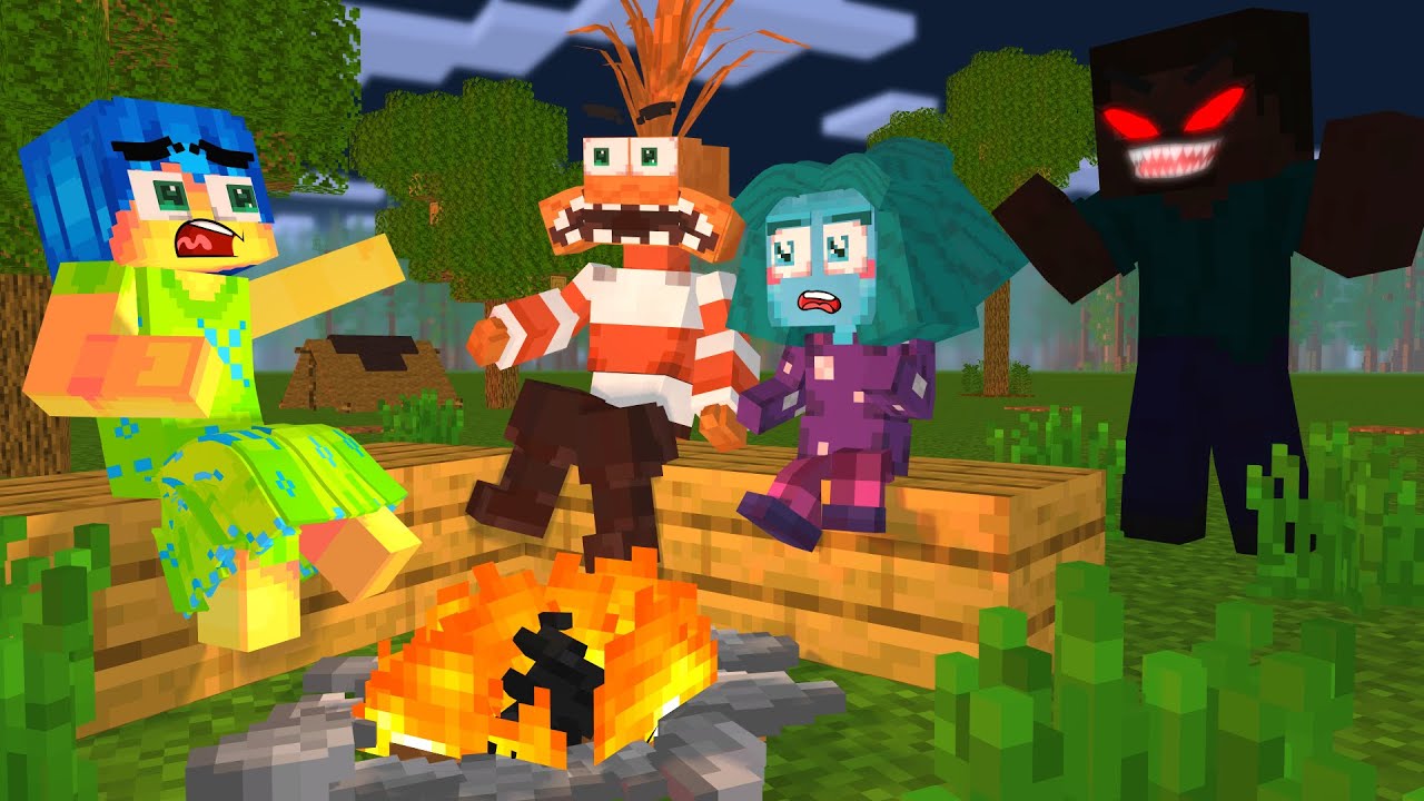 Inside Out 2 in Minecraft: Joy Tells Horror Stories With Envy x Anxiety | Minecraft Animation