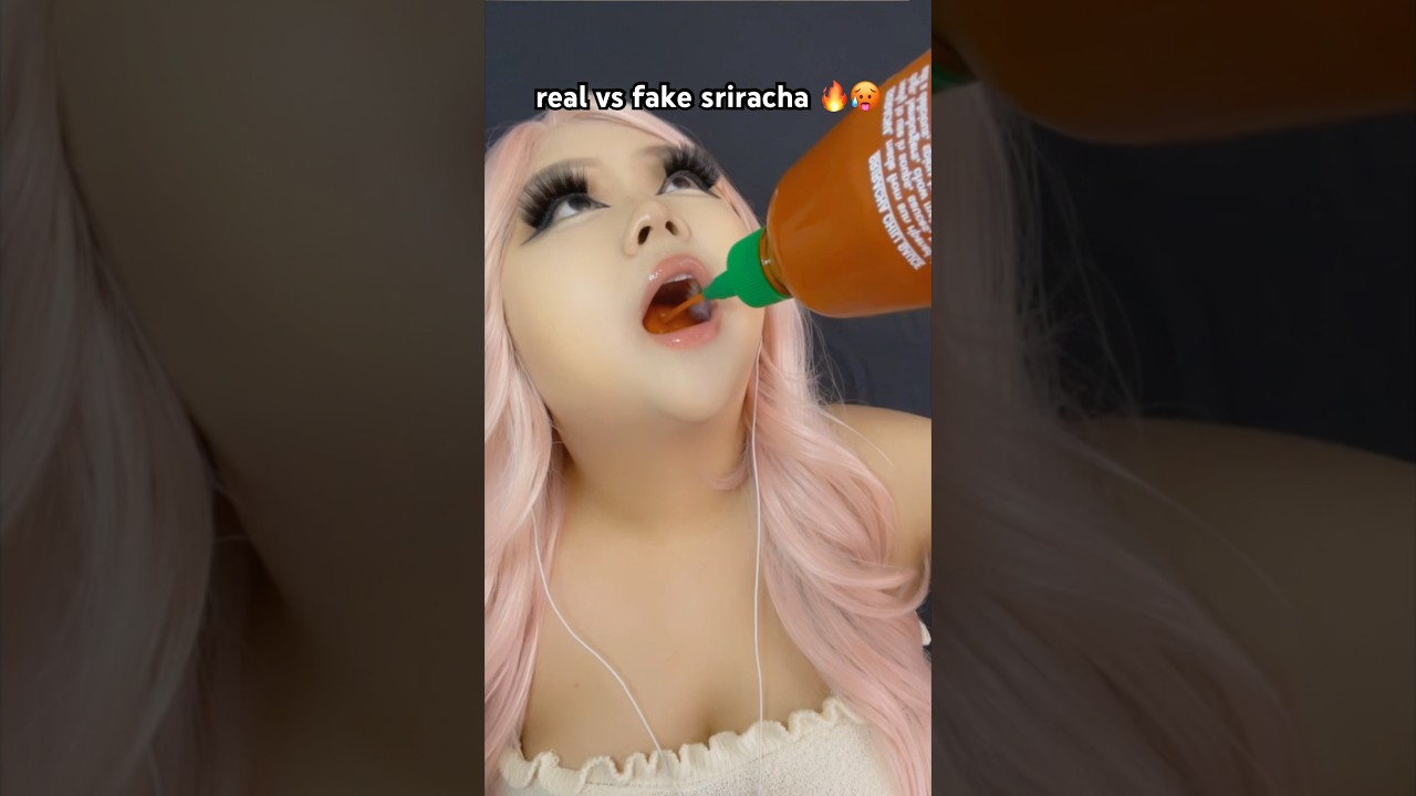 REAL VS FAKE SRIRACHA #asmr #mukbang
