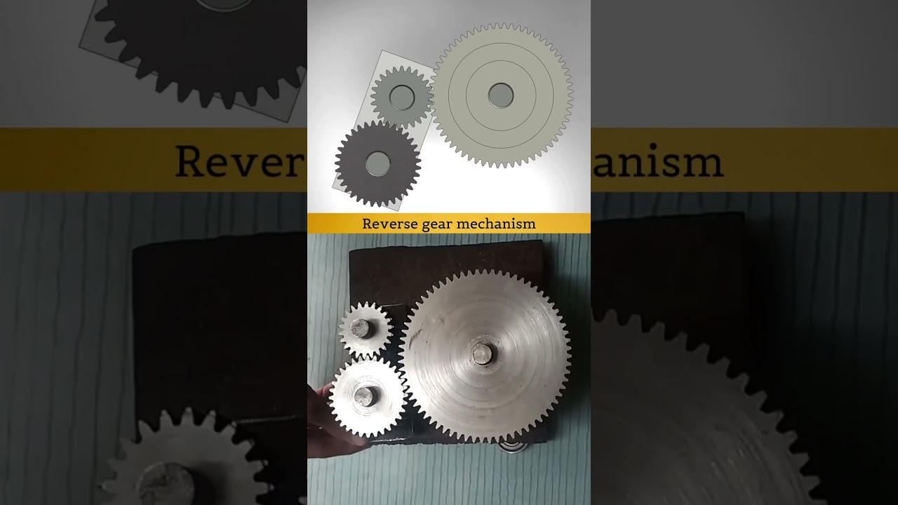 Reverse Gear Mechanism #mechanical #mechanism #gear #solidworks #3D #cad #motion