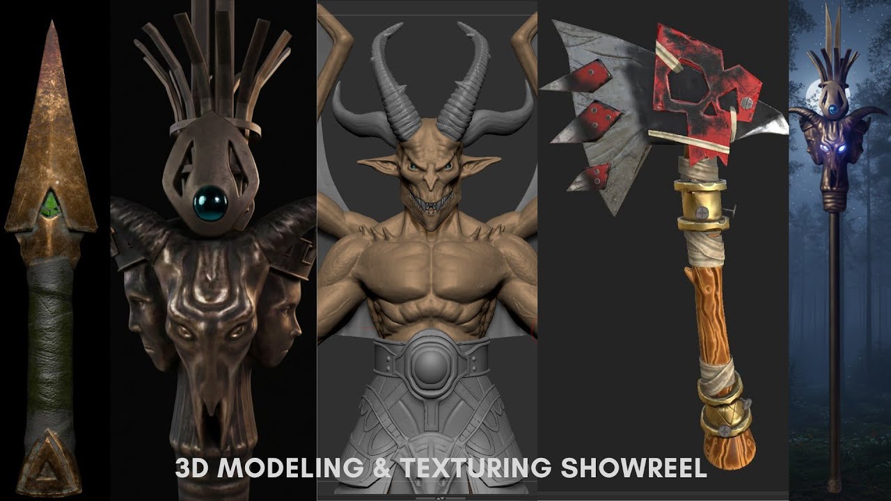 3d character modelling & texturing showreel
