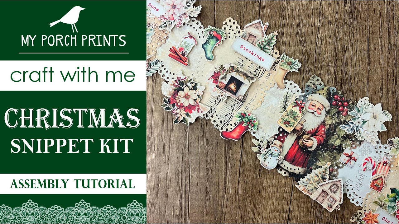 CHRISTMAS SNIPPET KIT TUTORIAL 🎅🎄🦌 | My Porch Prints Junk Journal Ideas