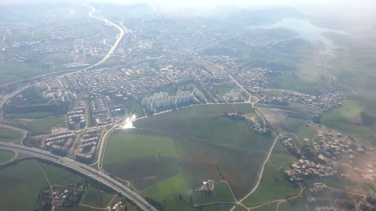 Algeria - descent into Algiers Hourari Boumediene airport 27 Dec 2015