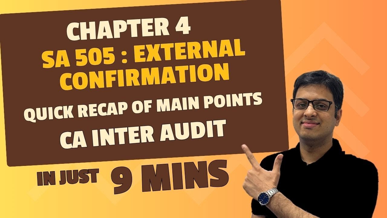 КРАТКИЙ ОБЗОР - Глава 4: Внешнее подтверждение SA 505 | CA Inter Audit