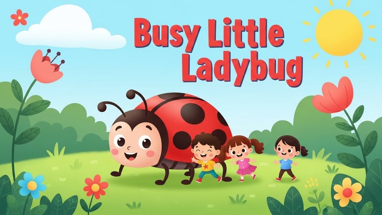 🐞🎵 Busy Little Ladybug | Fun Kids Song About Insects & Nature | Happy Tale & Tune